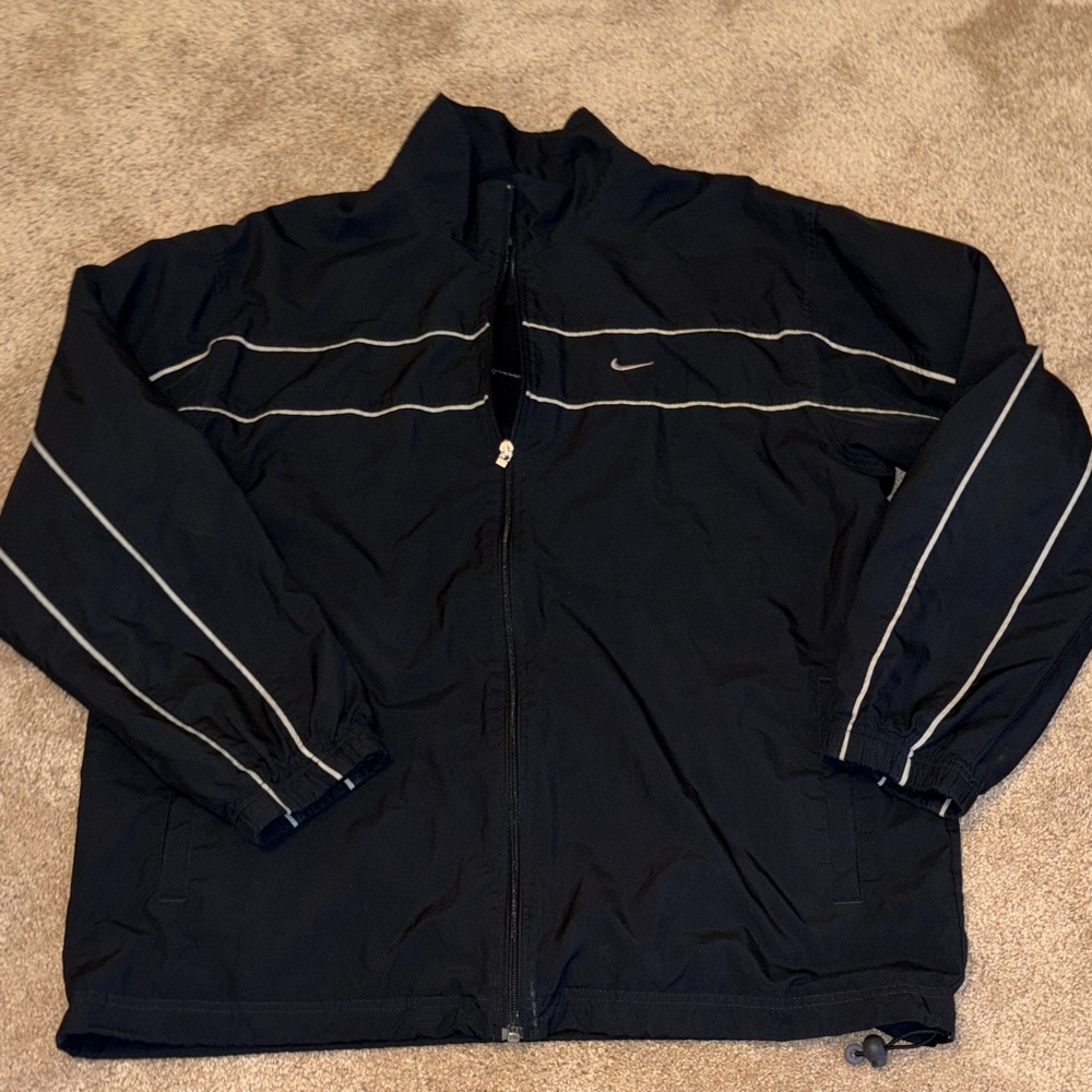 Nike Men's Black Lightweight Windbreaker Jacket size XL